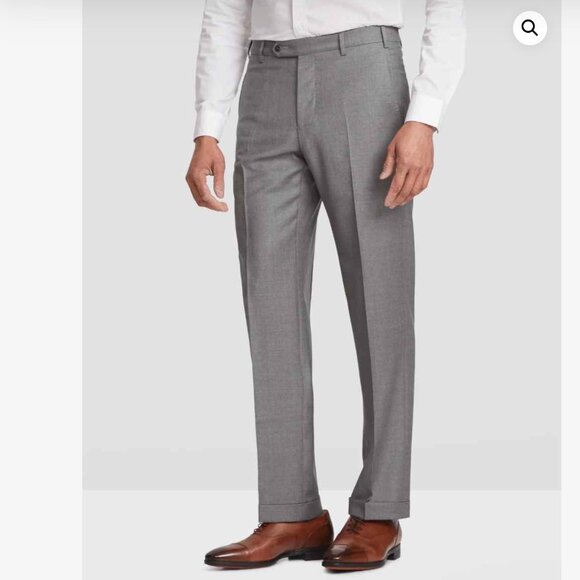 Zanella Devon Flat Front Wool Serge Trousers 42X31